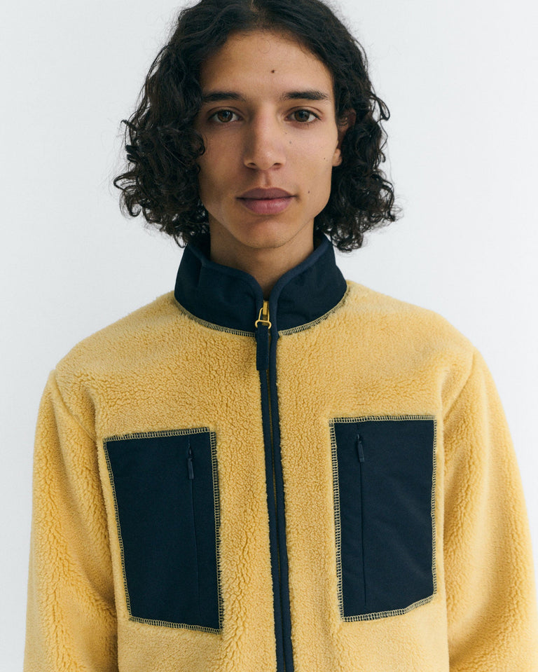 Chaqueta borreguito amarilla Marcus sostenible - 3