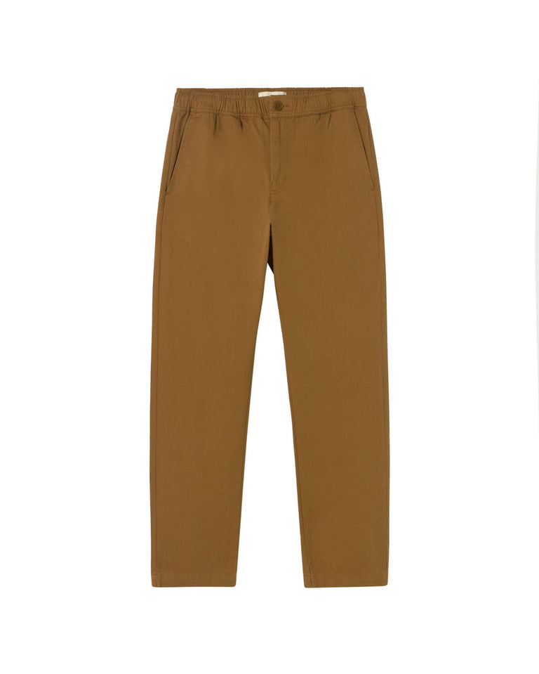 Pantalón recto amarillo Travel sostenible silueta - 1