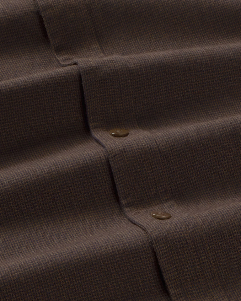 Camisa marrón microchecks Ant sostenible silueta - 2