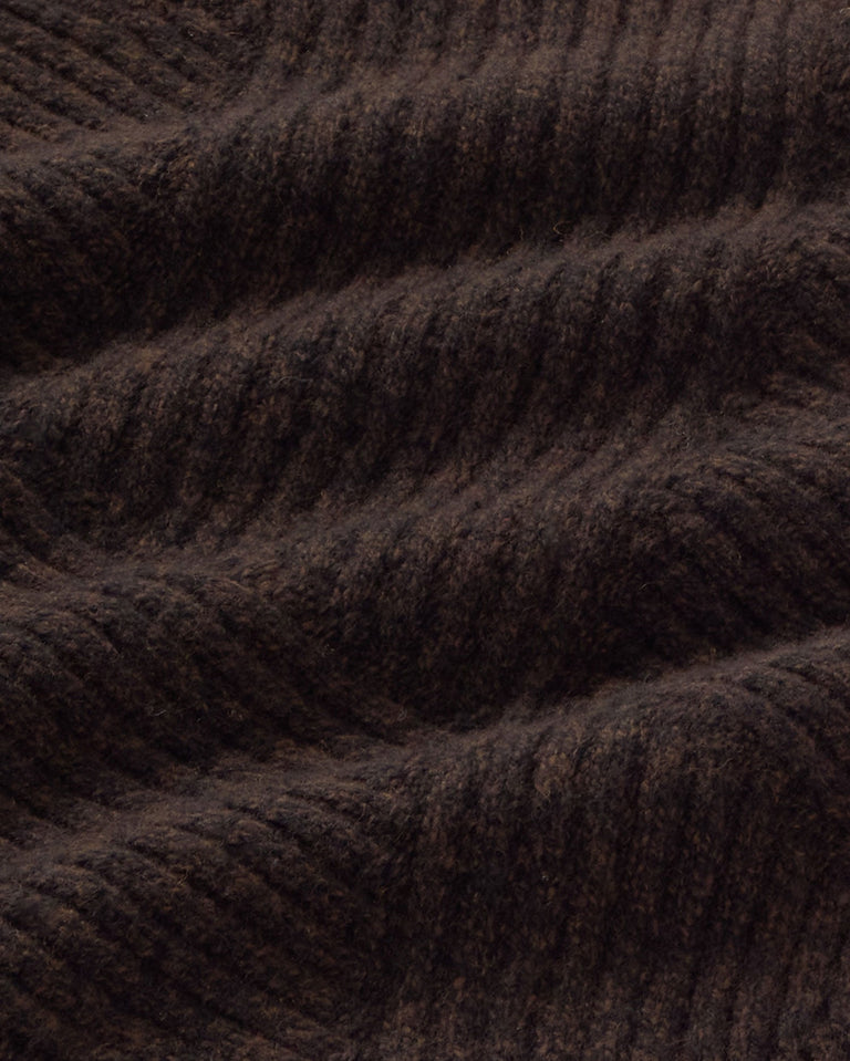 Chaleco punto lana marrón Kaia sostenible silueta - 2