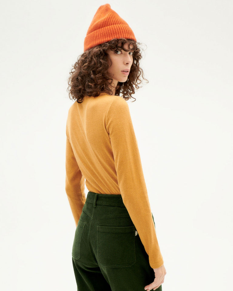 Pantalón verde pana Nele sostenible-7