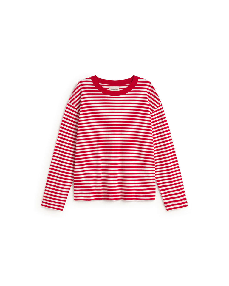 Camiseta manga larga rayas Emily R sostenible silueta - 1