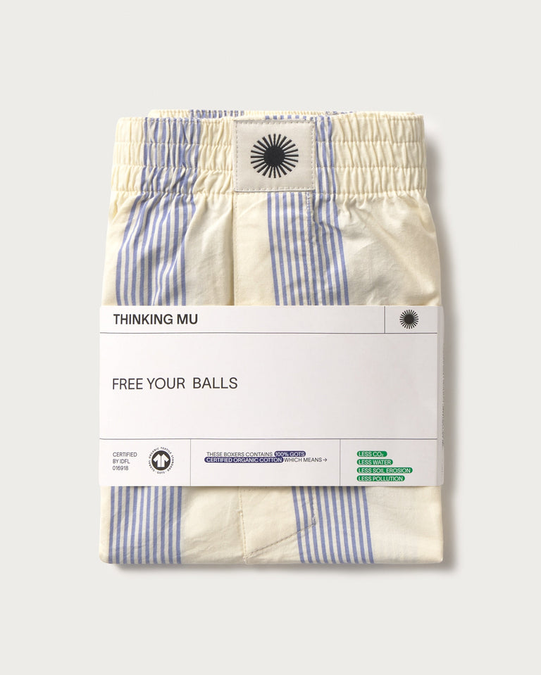 Boxer rayas azules sostenible-pack