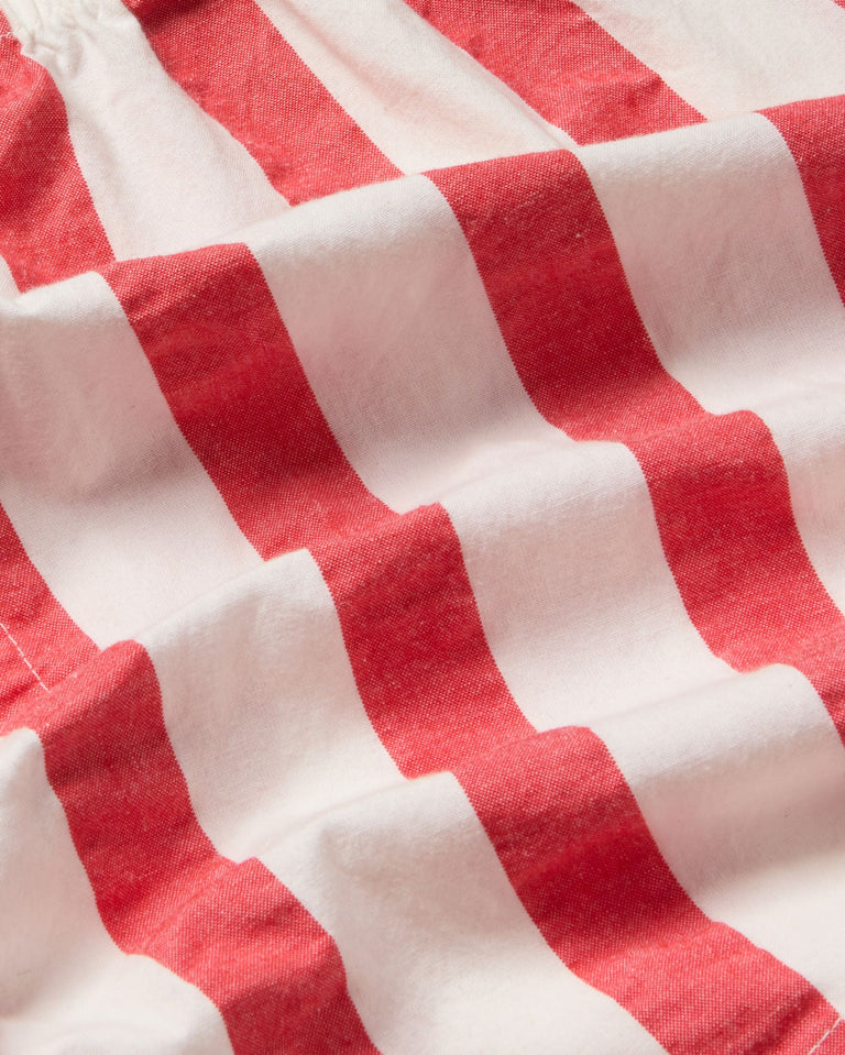 Boxer rayas rojas sostenible - silueta