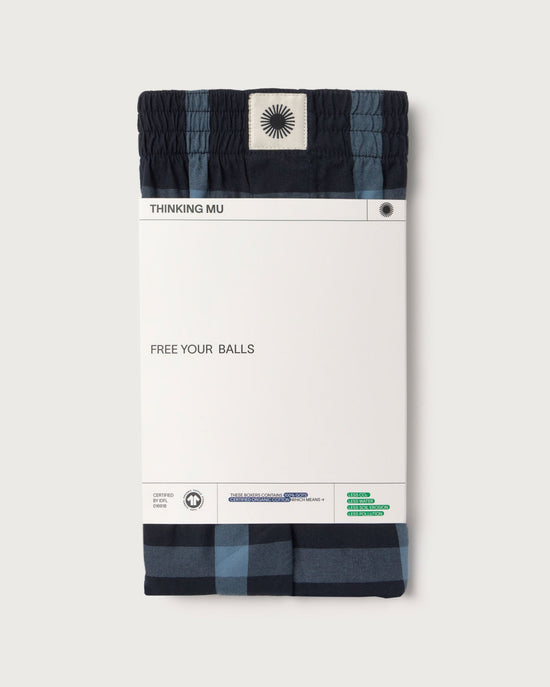 Boxers navy cuadros sostenible silueta - 2