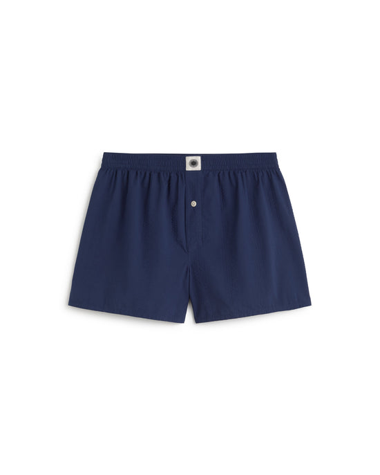 Boxer seersucker azul sostenible silueta - 1