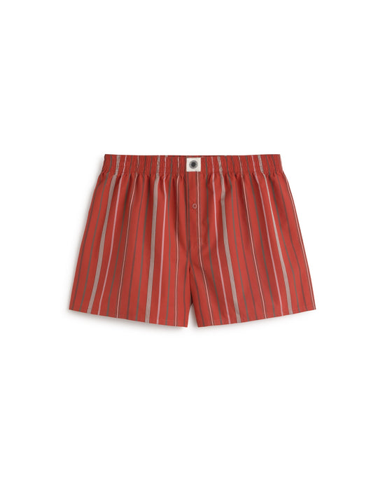 Boxer rayas rojo sostenible silueta - 1