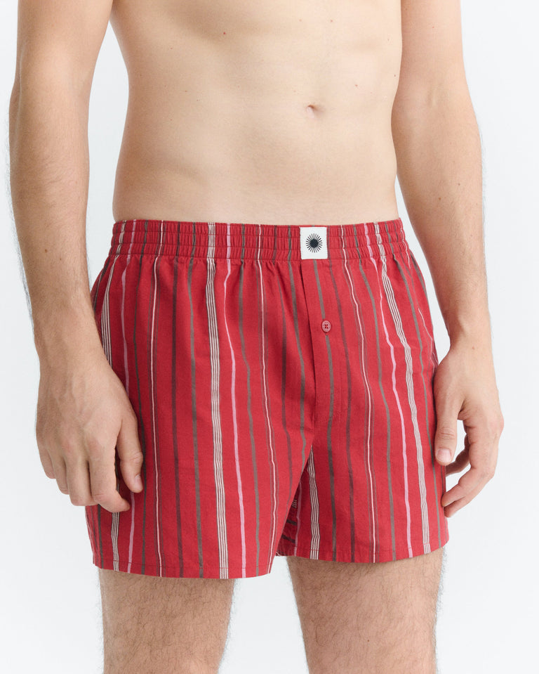 Boxer rayas rojo sostenible - 3