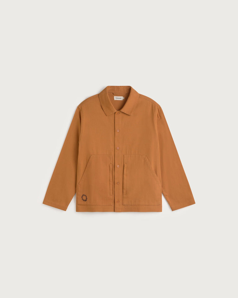 Chaqueta naranja Guille sostenible silueta - 1