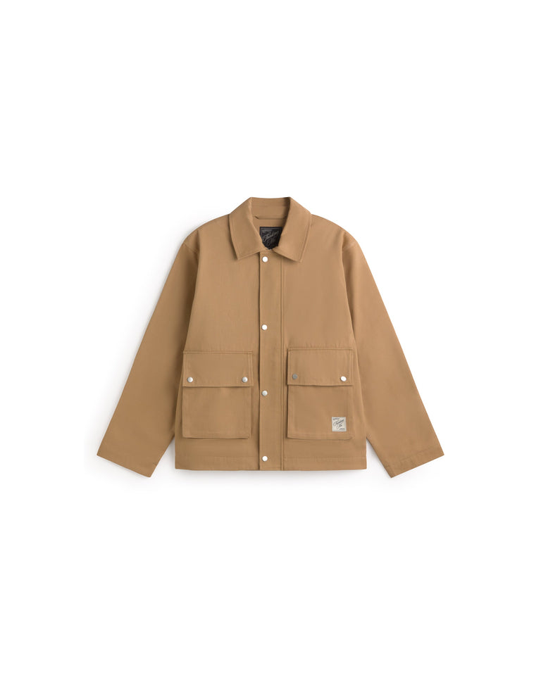 Chaqueta boxy camel Callum sostenible silueta - 1