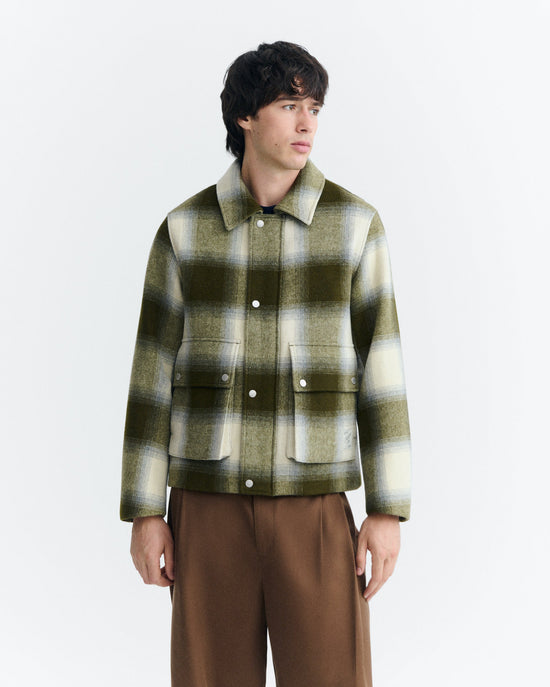 Chaqueta oversize lana cuadros Callum sostenible - 2