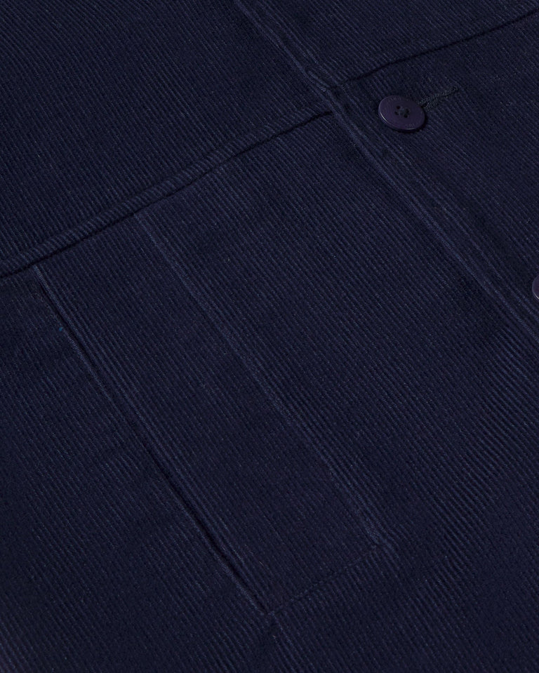 Chaqueta micro pana azul Soeb sostenible silueta - 3