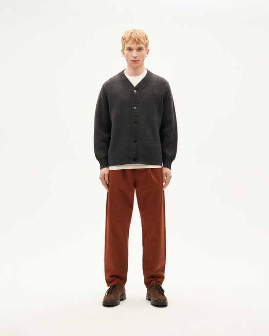 Cárdigan gris lana Nico sostenible-2