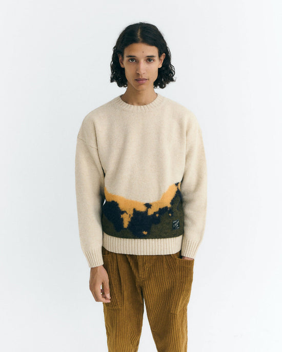 Jersey punto texturizado lana blanco Bolita sostenible - 1