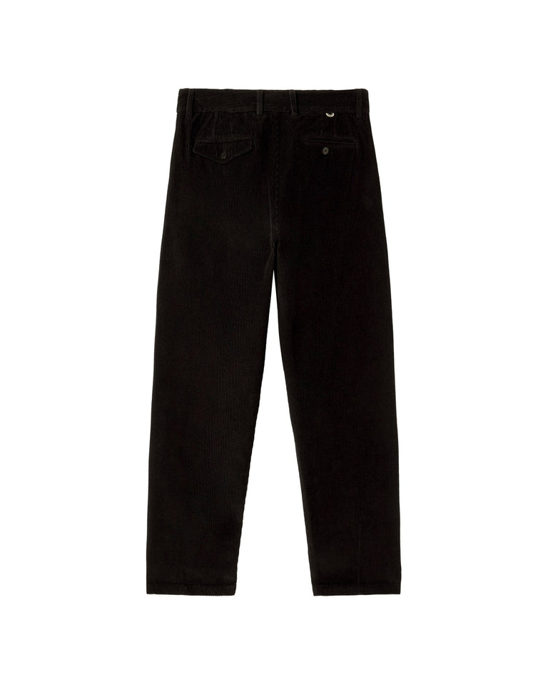 Pantalón negro pana Wotan sostenible - silueta 2