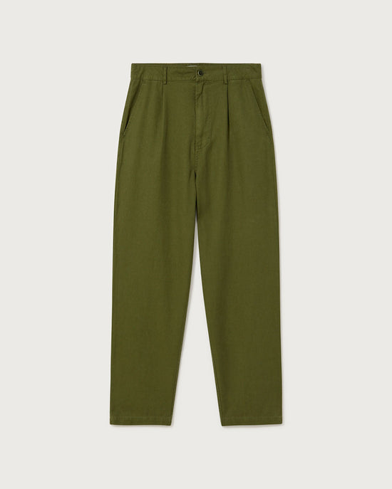 Pantalón verde Hemp Moero sostenible  - silueta 2