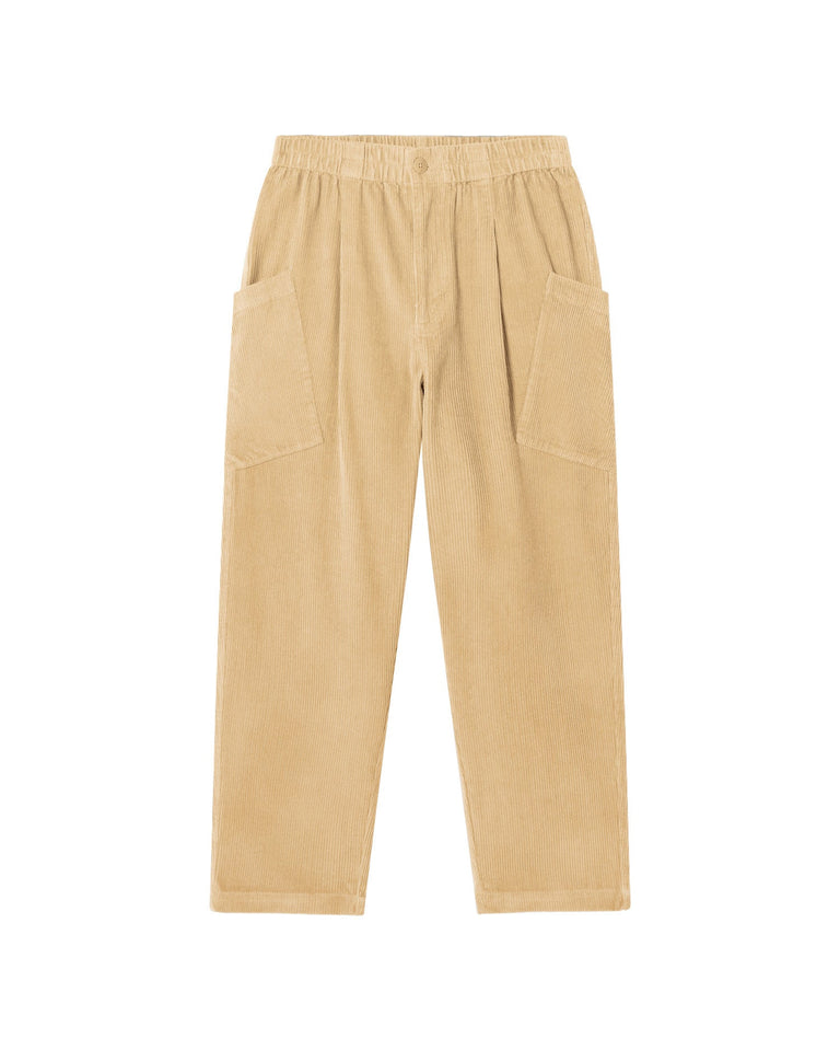 Pantalón beige pana Max sostenible - silueta 3