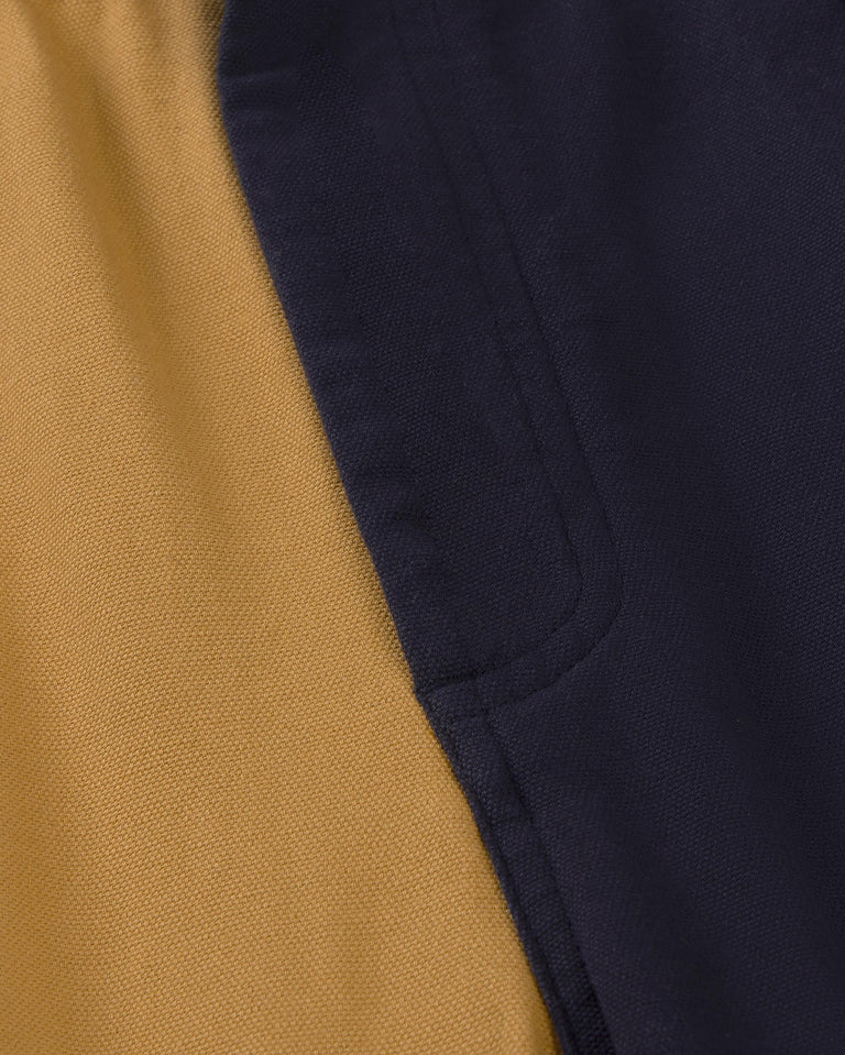 Pantalón loose navy y amarillo Luc sostenible silueta - 2