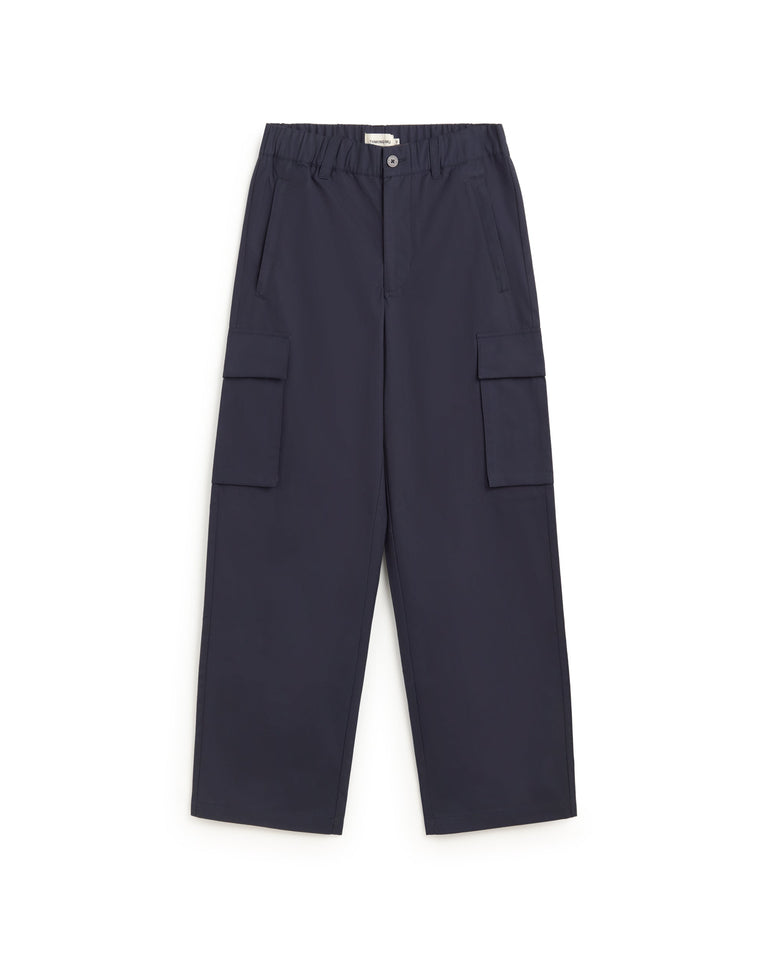 Pantalón cargo navy Unai sostenible silueta - 1