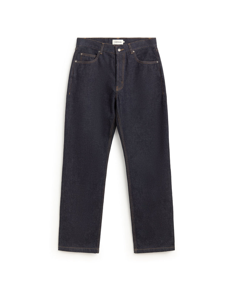 Jeans rectos azul Larus sostenible silueta - 1