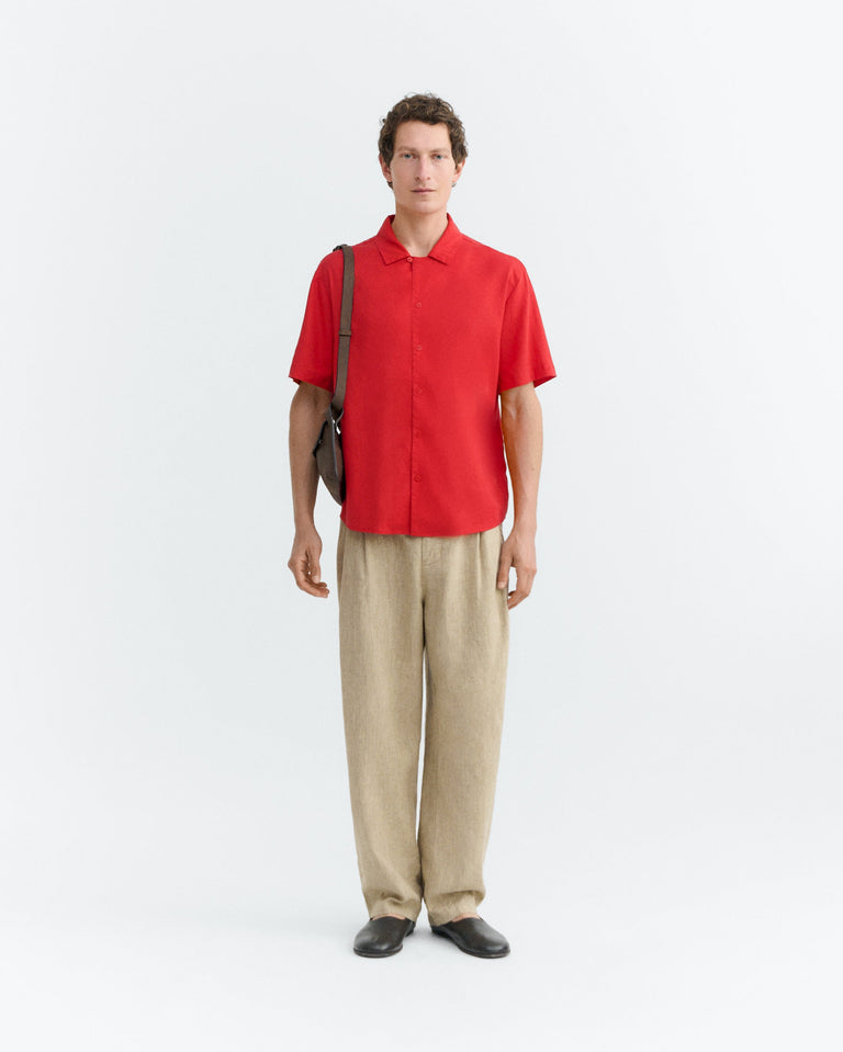 Camisa roja hemp Junior sostenible - 1