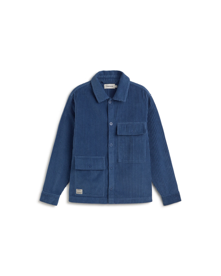 Chaqueta pana azul Gabin sostenible silueta - 1