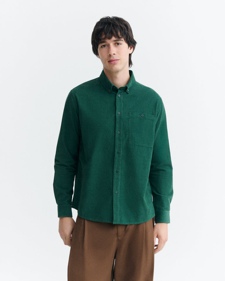 Camisa micro pana verde oscuro Anto sostenible - 2