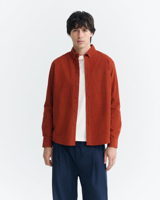 Camisa micro pana naranja Anto sostenible - 2
