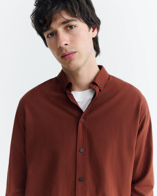 Camisa cuadros naranja Ant sostenible - 3