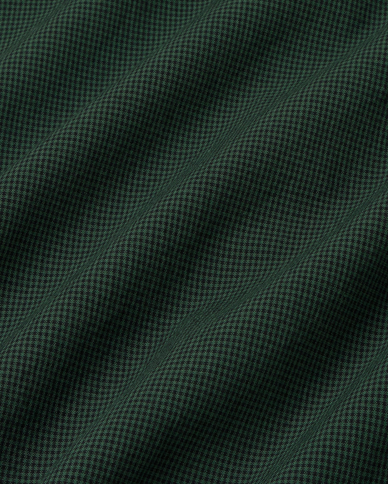 Camisa cuadros verde oscuro Ant sostenible silueta - 2