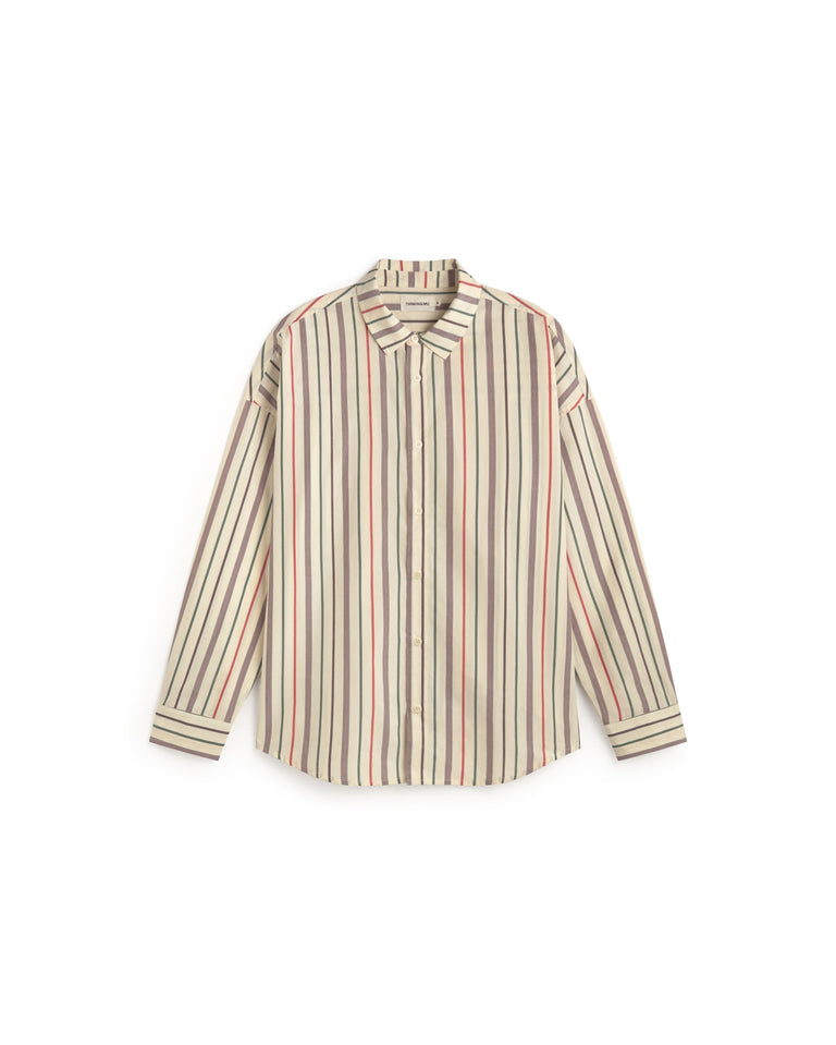 Camisa oversize rayas multicolor Haru sostenible silueta - 1