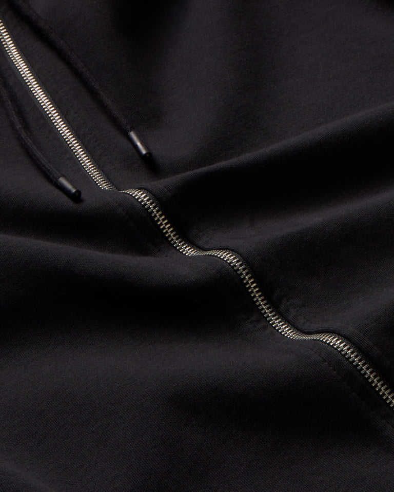 Sudadera capucha negra flower Garfu sostenible - silueta 2