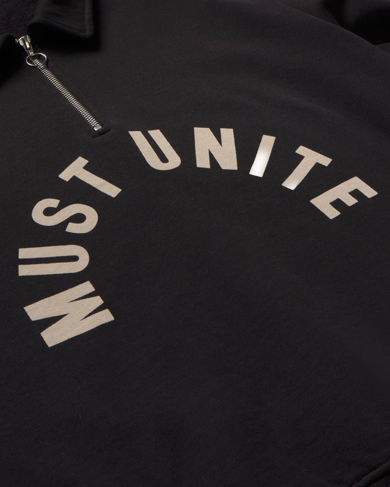 Sudadera negra must unite Gallagher sostenible - silueta 2