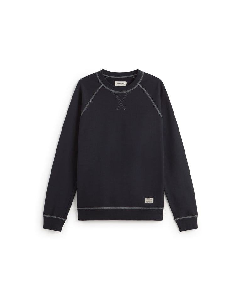 Sudadera navy Gorka sostenible silueta - 1