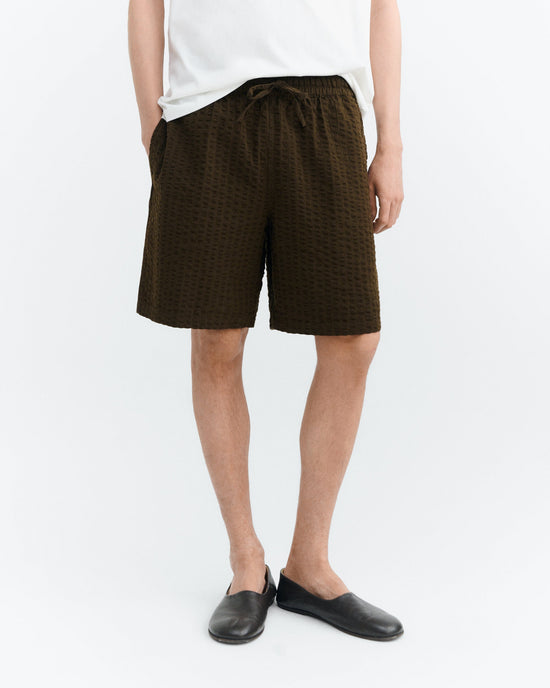 Bermuda seersucker marrón Henry sostenible - 2