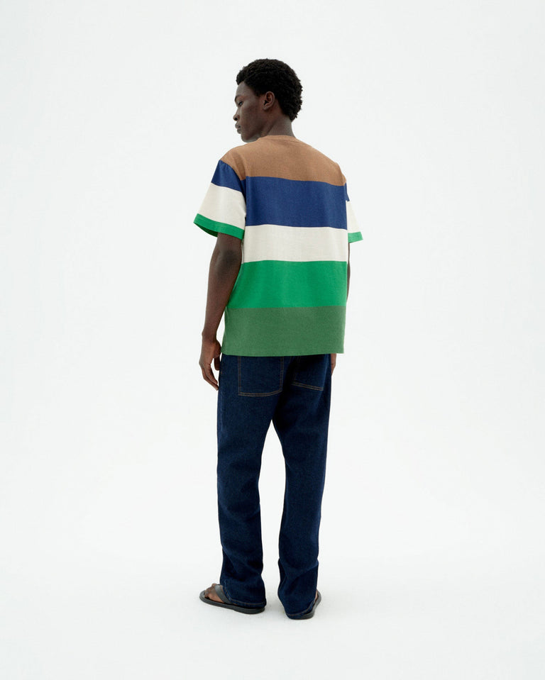 Camiseta rayas multicolor Aaron sostenible-4