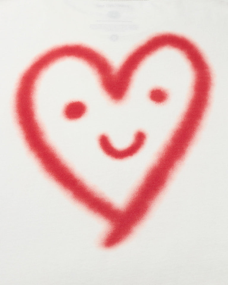 Camiseta blanca cutre heart Aaron sostenible - silueta 3