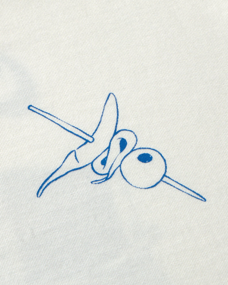 Camiseta blanca chiringuito Aaron sostenible-silueta-3