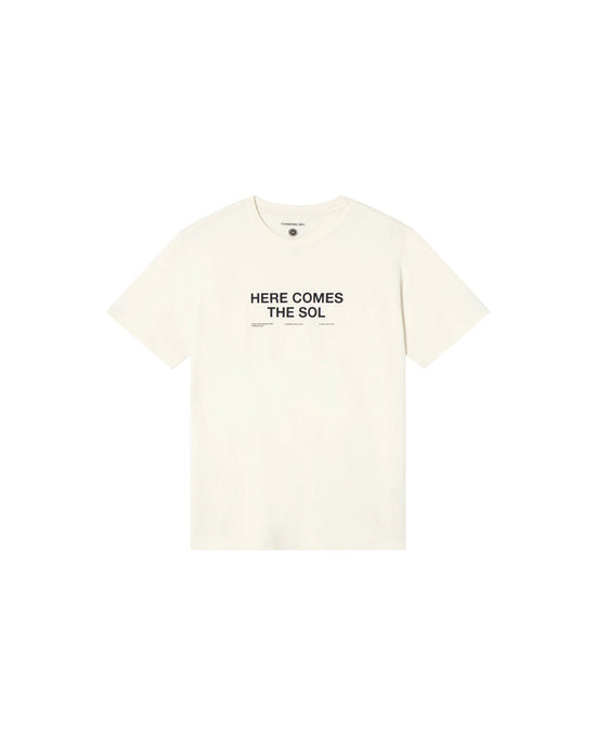 Camiseta blanca classic sol Zach sostenible - silueta 1