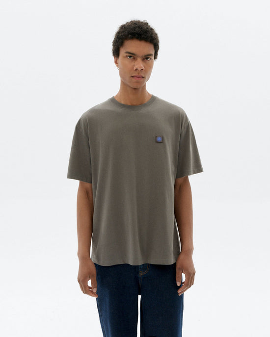 Camiseta gris sol espalda azul Aaron sostenible - 1