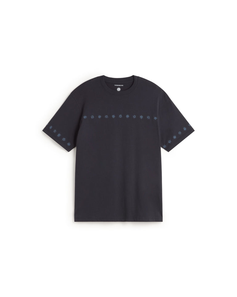 Camiseta navy bordada Aaron sostenible silueta - 1