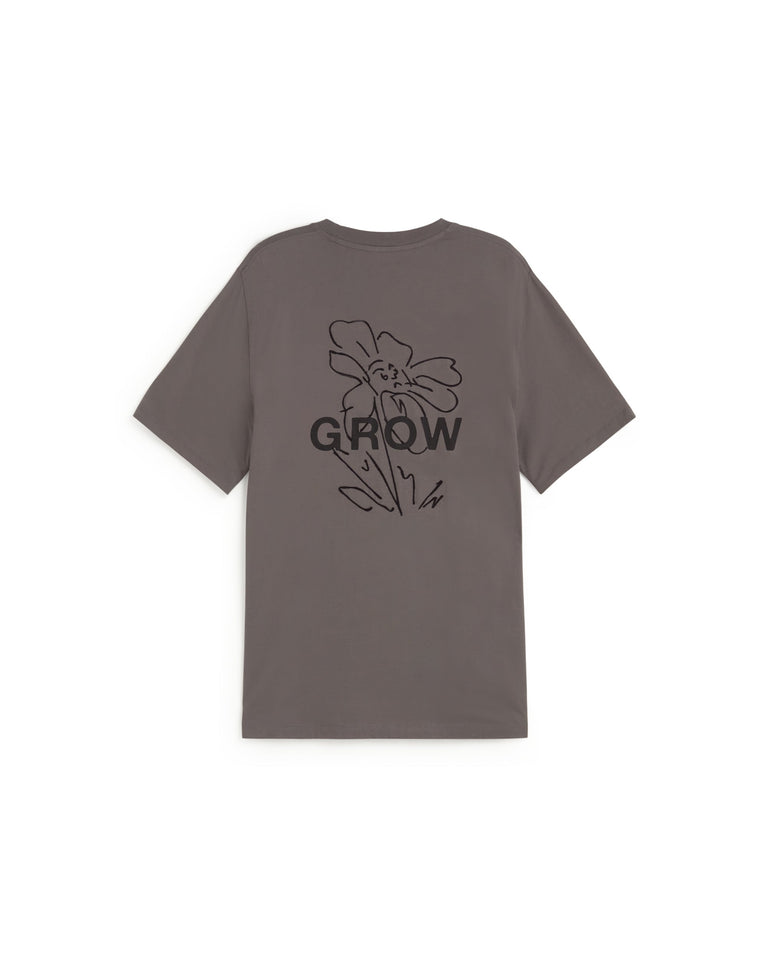 Camiseta gris grow Aaron sostenible silueta - 3