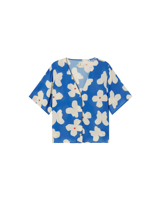 Blusa azul flores butterfly Libelula