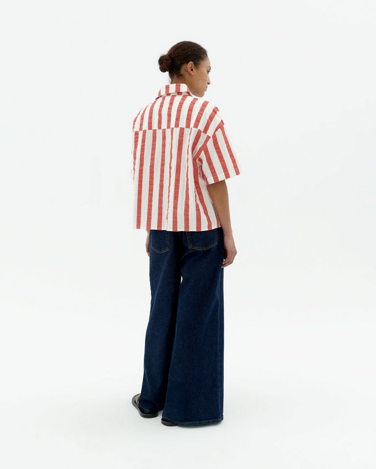 Blusa rayas rojas Anna sostenible-4