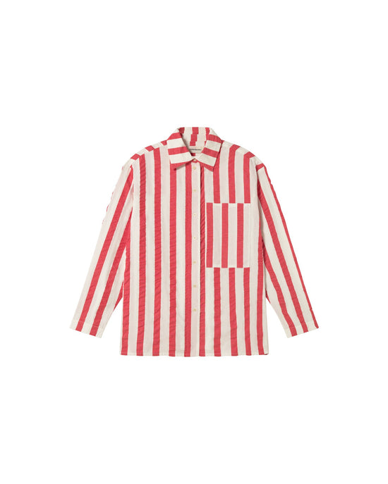 Blusa rayas rojas Marcelle sostenible - silueta 1