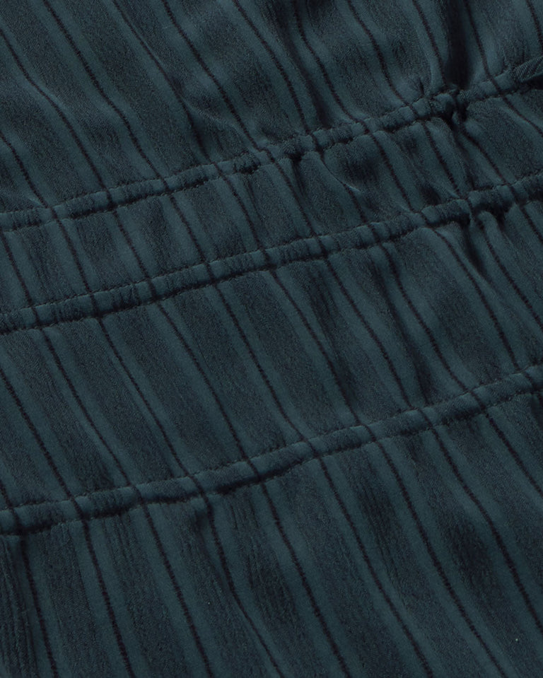 Blusa fruncidos rayas Ecovero Devin sostenible silueta - 2