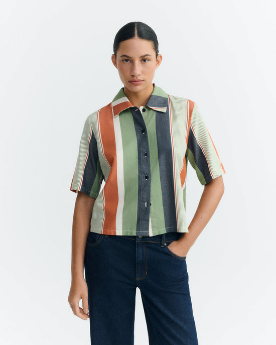 Blusa estampada rayas multicolor Ane sostenible - 2