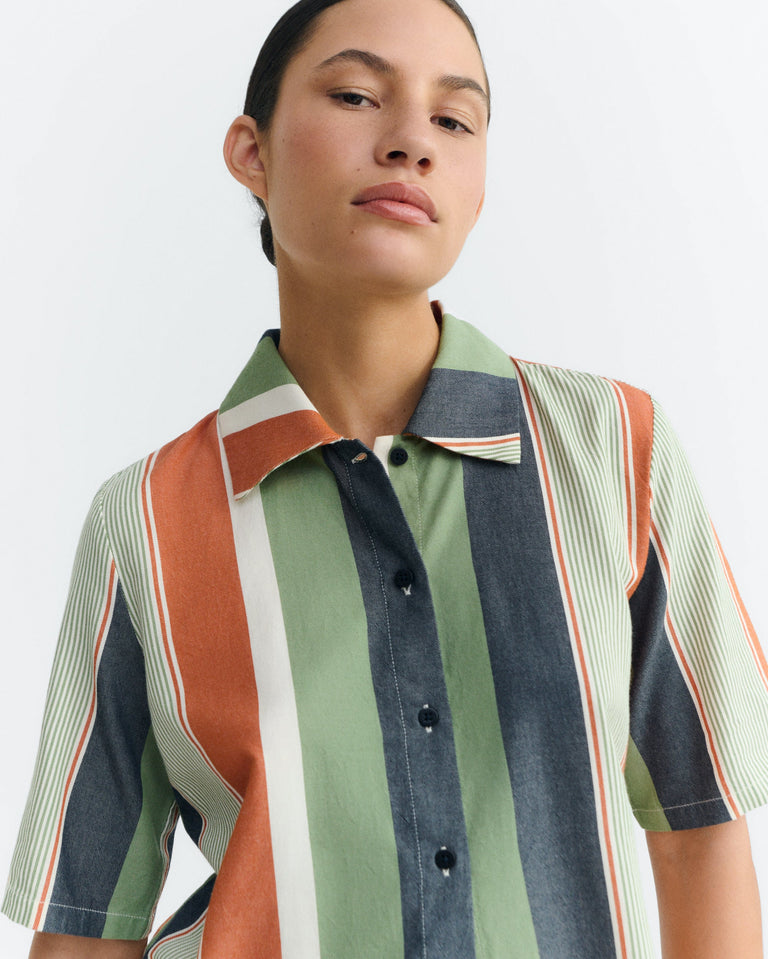 Blusa estampada rayas multicolor Ane sostenible - 3