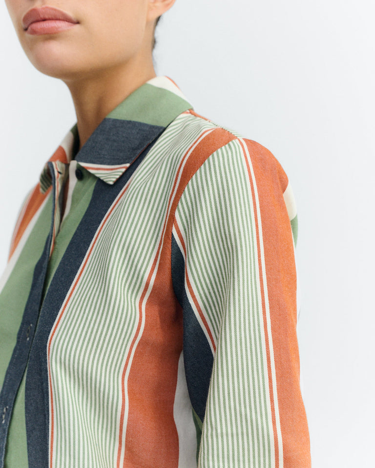 Blusa estampada rayas multicolor Ane sostenible - 4