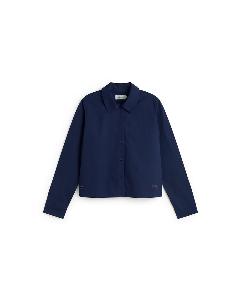 Blusa bordada a mano Duna sostenible silueta - 1